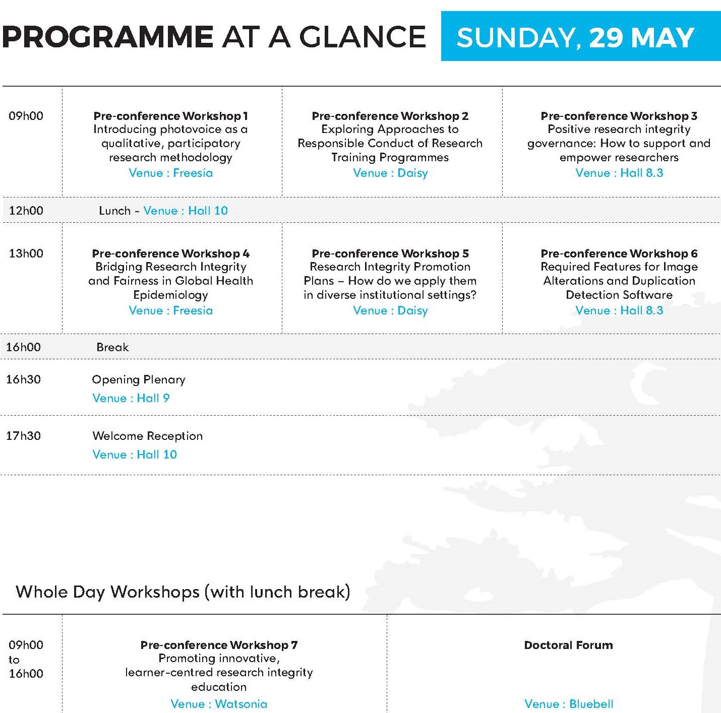 Programme at a Glance